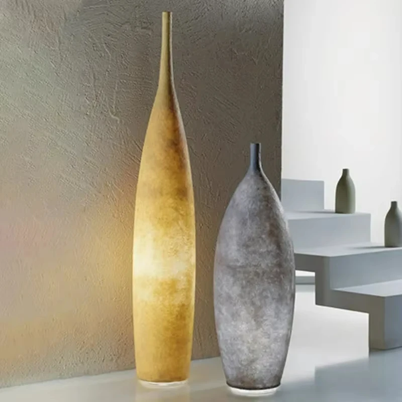 Resin Art Floor Design - Vas Seni Lampu Lantai Modern Minimalis