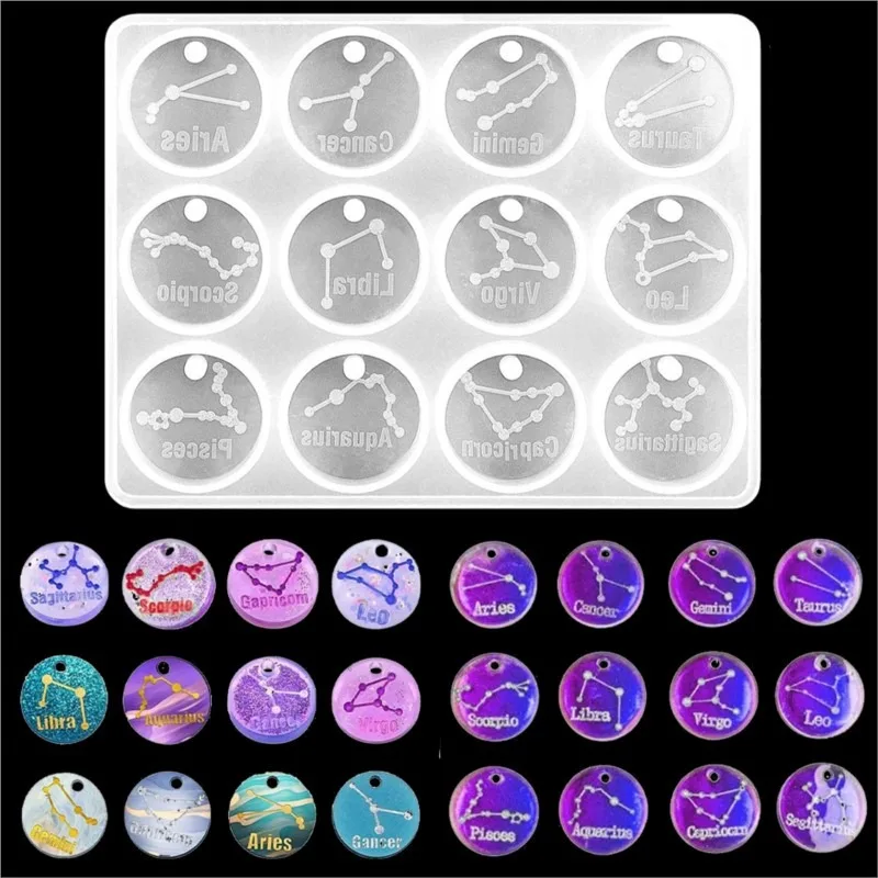 Resin Art Letters - Cetakan Resin konstelasi 12 zodiak cetakan