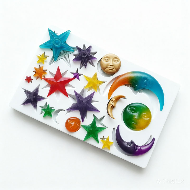 Resin Art Kit With Molds - Cetakan Tanah Liat Polimer Matahari Bulan