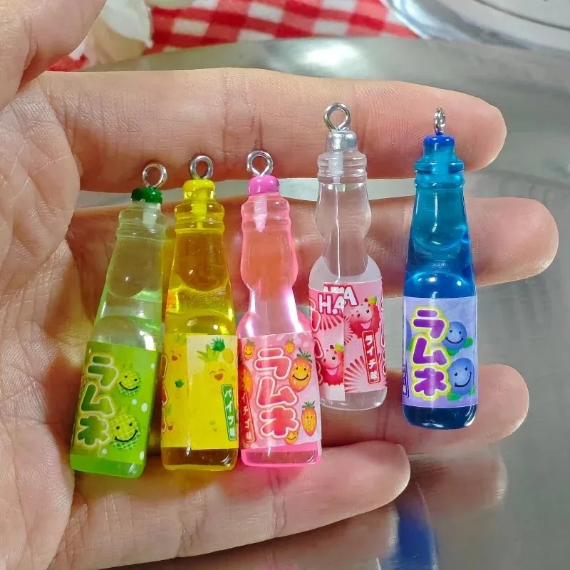 Resin Art Accessories - 10 Buah Liontin Resin Botol Soda