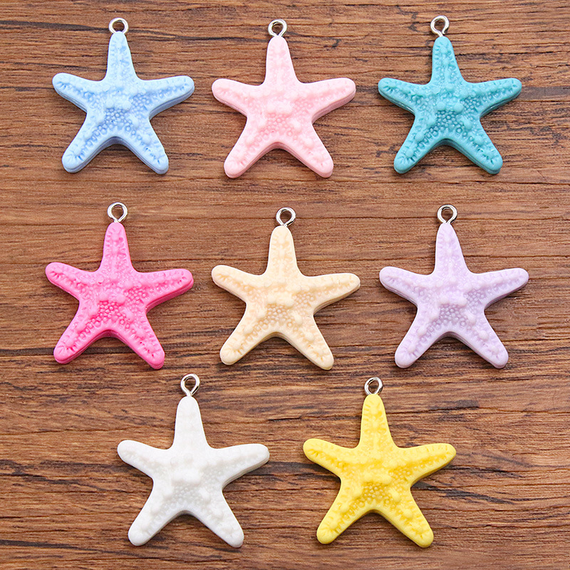 Resin Art Accessories - 10 Buah Liontin Resin Bintang Laut