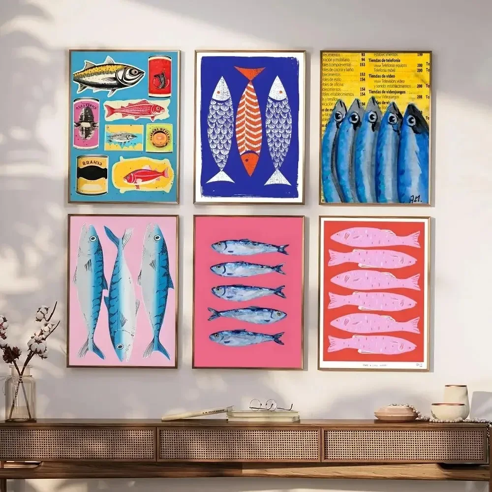 Resin Art Ocean - Poster Lukisan Berlian Hewan Laut Ikan