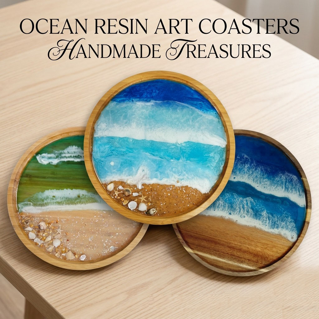 Resin Art Wooden Tray - Nampan Sajian Kayu dengan Seni Resin