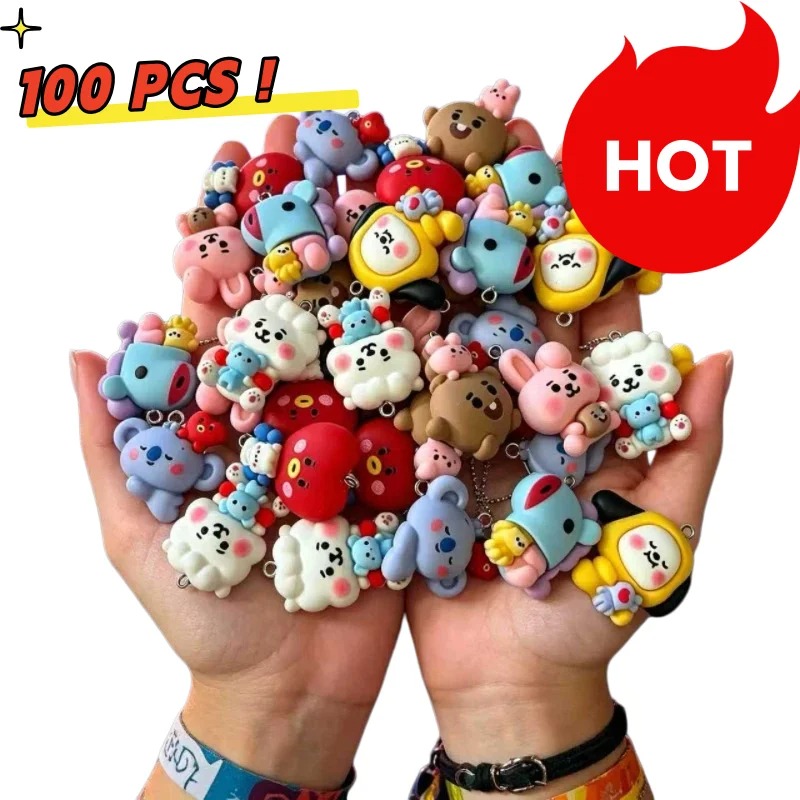 Resin Art Accessories - 7pcs BT21 Resin Kartun Charm Aksesoris