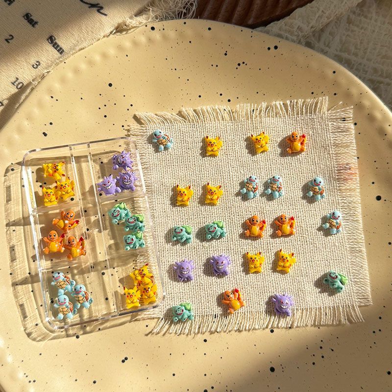 Resin Art Accessories - Aksesori seni kuku Pokemon, hiasan kuku