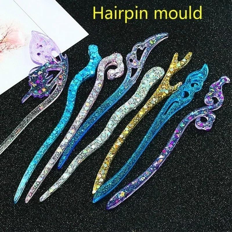 Resin Art Accessories - Cetakan Khusus Silikon Jepit Rambut Transparan
