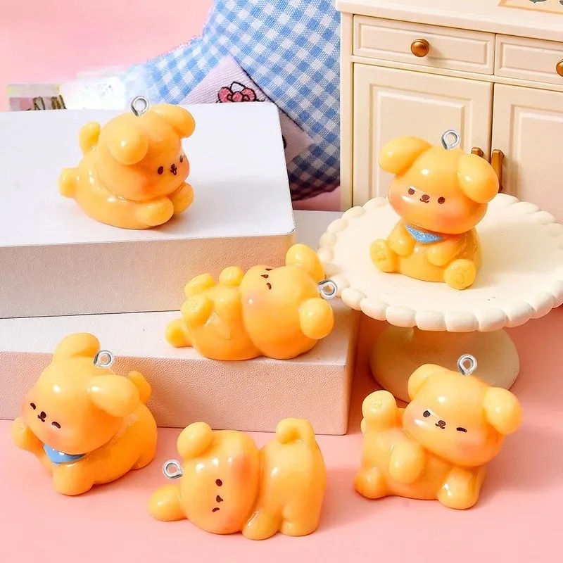 Resin Art Essentials - 10Pcs Gantungan Akrilik Resin Anjing Kartun