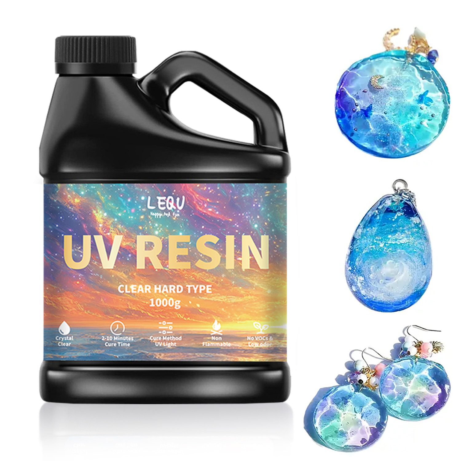 Resin Art Letters - 100/200/500/1000G Lem Resin Epoksi UV Kejernihan