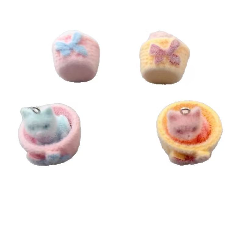 4 buah liontin kucing resin 3D - Resin Art Accessories ulasan dan harga