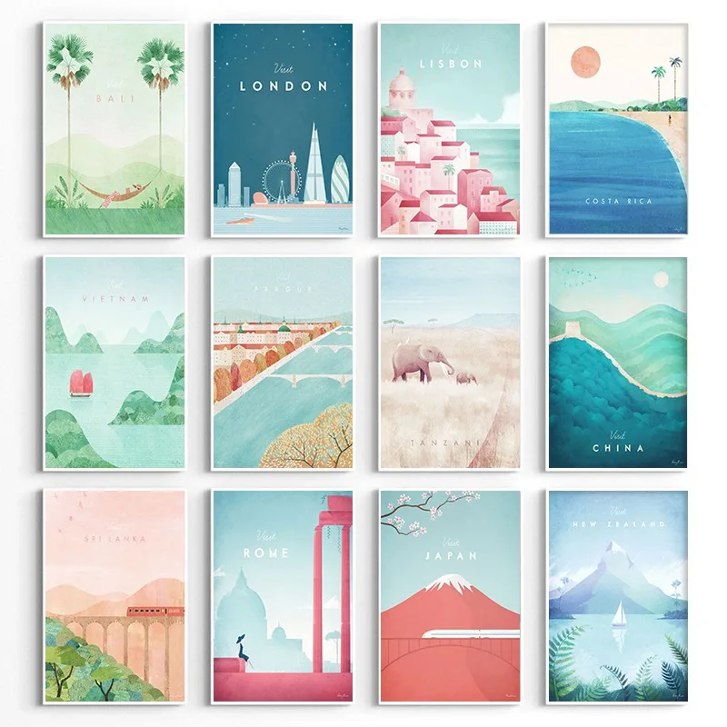 Poster Perjalanan Minimalis Du - Resin Art World ulasan dan harga
