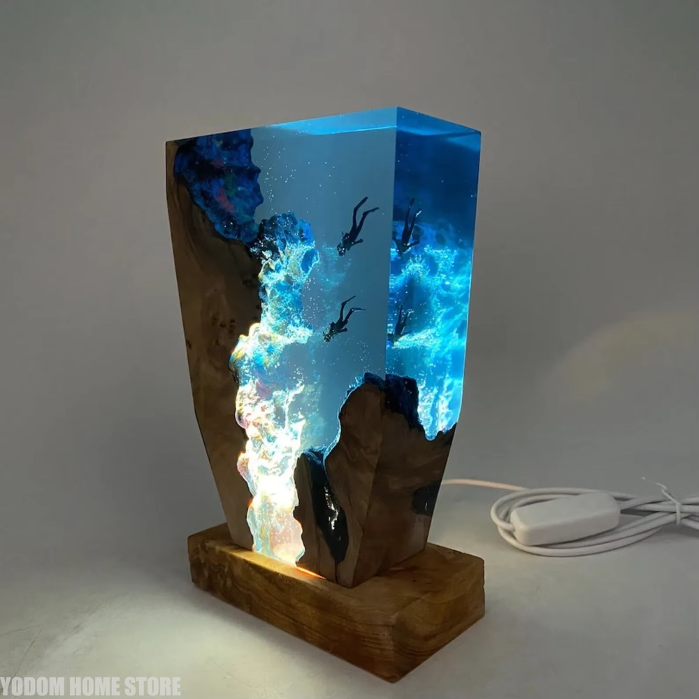 Lampu Meja Resin Organisme Dun - Resin Art World ulasan dan harga