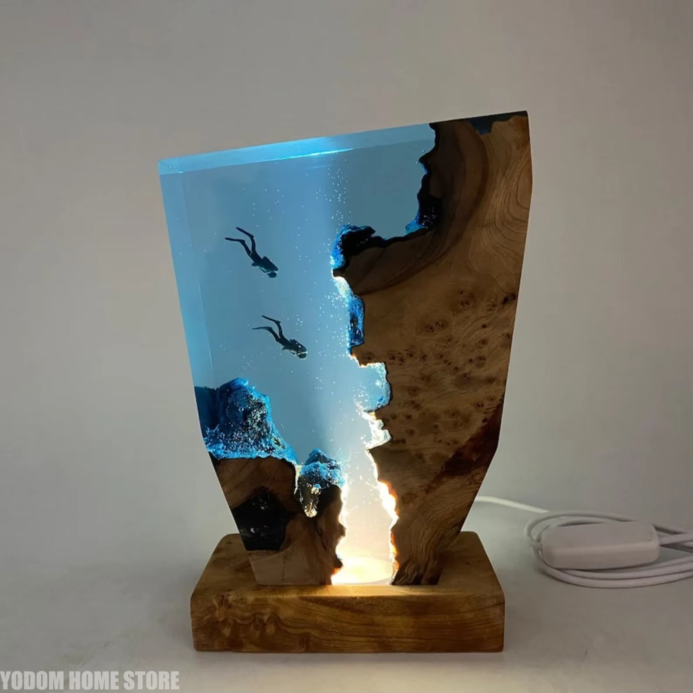 Lampu Meja Resin Organisme Dun - Resin Art World ulasan dan harga