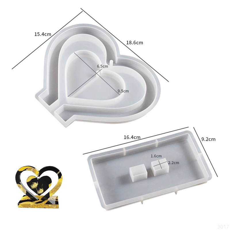 Cetakan Silikon Resin Epoksi H - Resin Art Letters ulasan dan harga