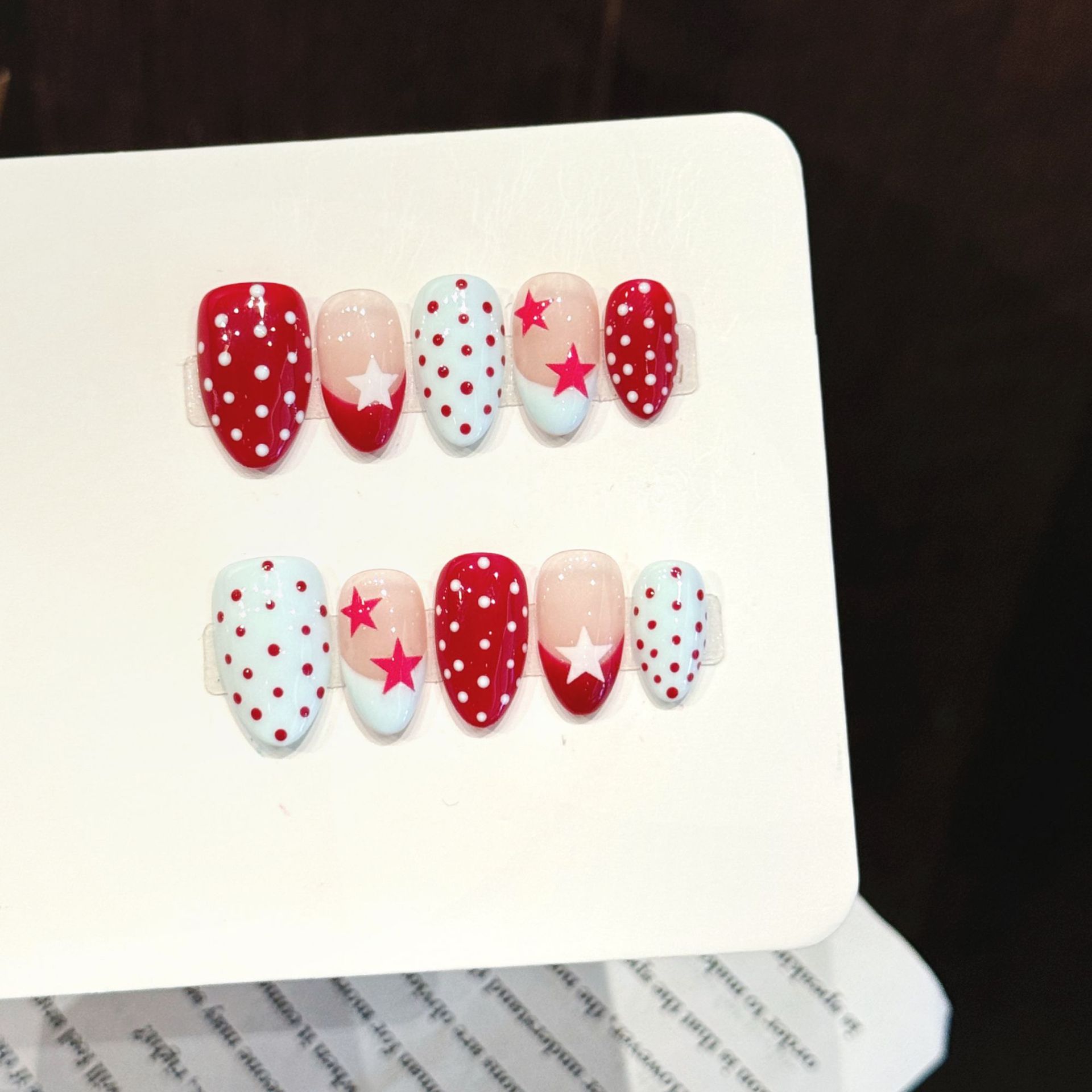 10pcs Kuku Palsu Y2k Bentuk Bi - Resin Art Ocean ulasan dan harga