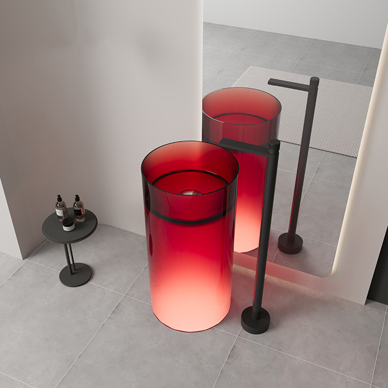 Wastafel Toilet Berdiri Terpad - Resin Art Floor Design ulasan dan harga