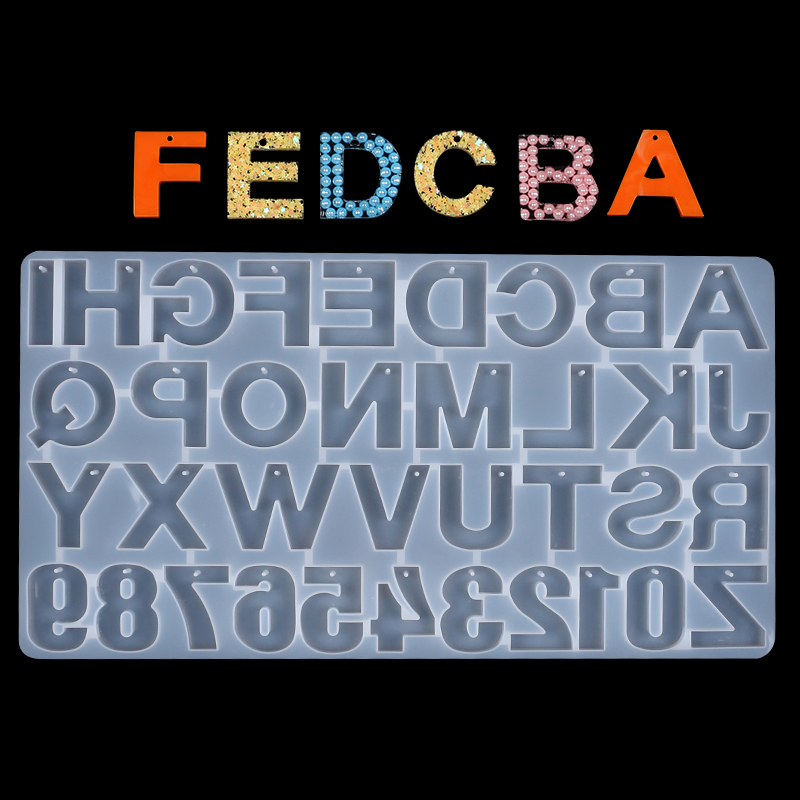 Cetakan Silikon Gantungan Kunc - Resin Art Letters ulasan dan harga