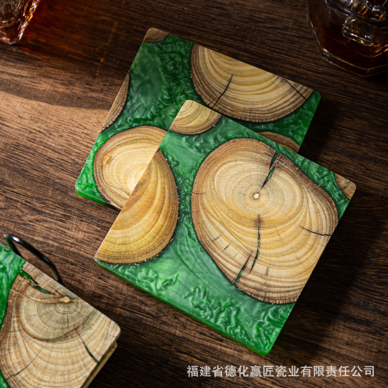 Zen Ink-Art Dry Brew Tea Tray  - Resin Art Wooden Tray ulasan dan harga