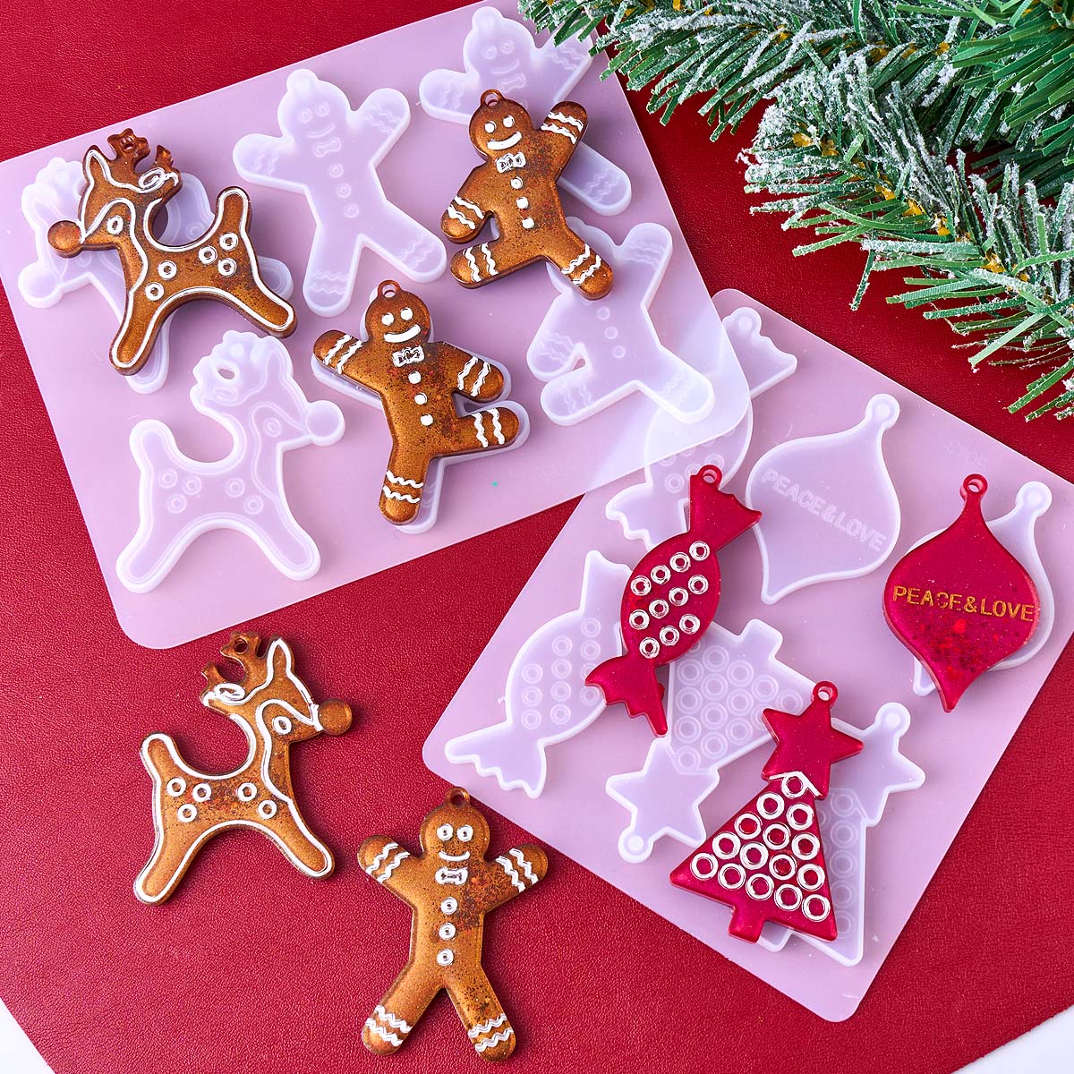 Cetakan Silikon Seri Natal unt - Resin Art Kit With Molds ulasan dan harga