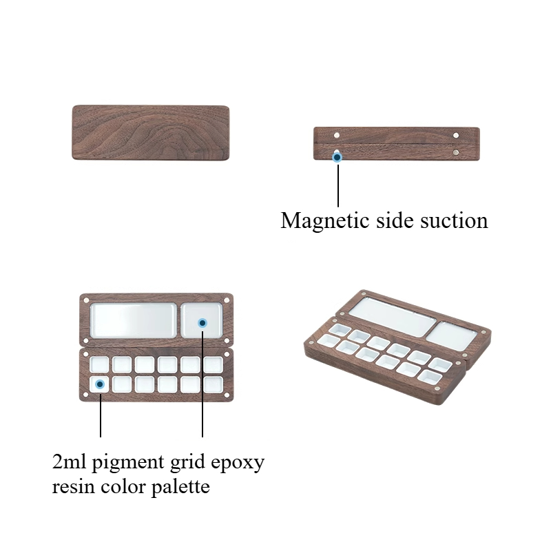 Kotak Pigmen Cat Air Kayu Soli - Resin Art Wooden Tray ulasan dan harga