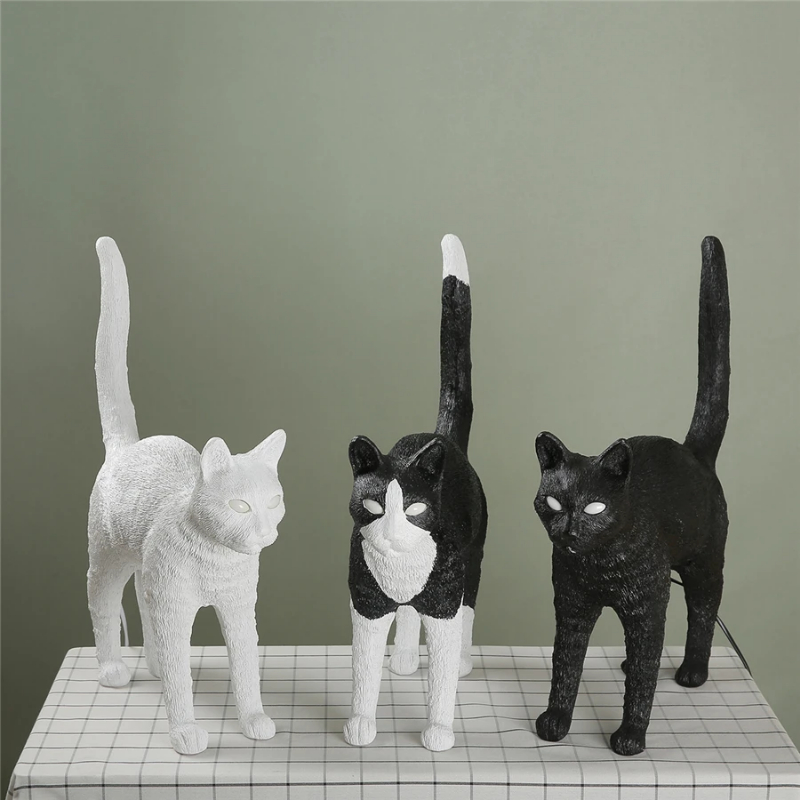 Lampu meja kucing Nordic lampu - Resin Art Floor Design ulasan dan harga