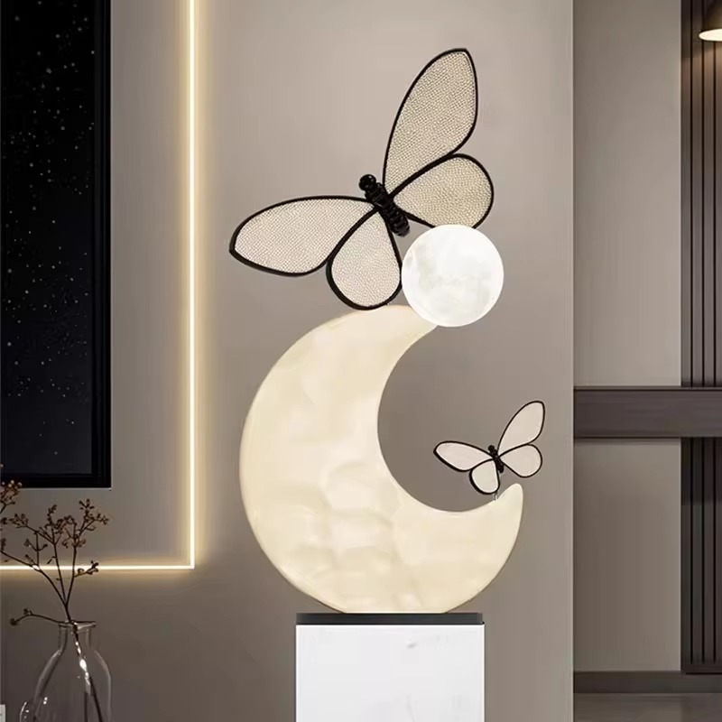 Lampu Lantai Patung Kupu-kupu  - Resin Art Floor Design ulasan dan harga
