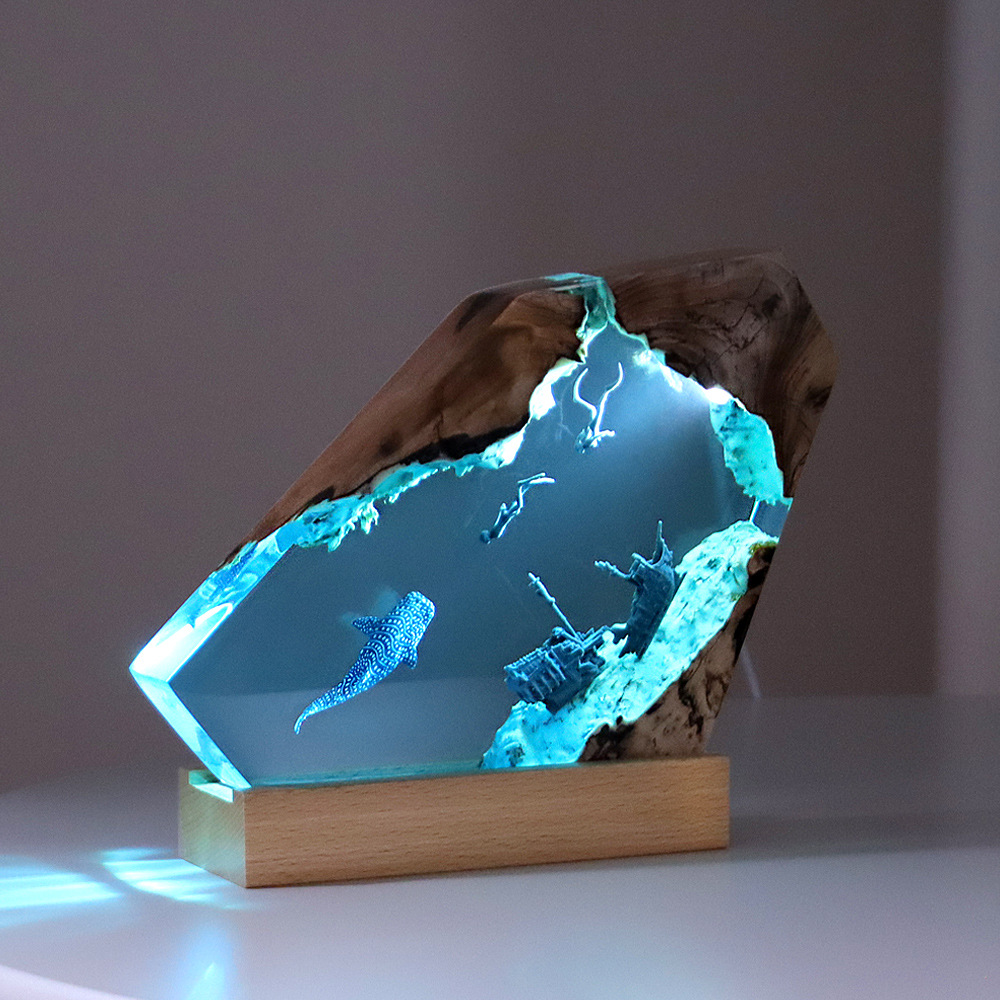 Lampu meja kantor kamar tidur  - Resin Art Ocean ulasan dan harga