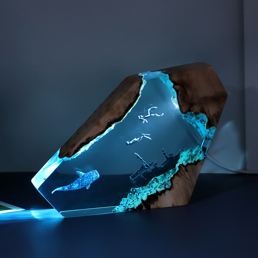 Lampu meja kantor kamar tidur  - Resin Art Ocean ulasan dan harga