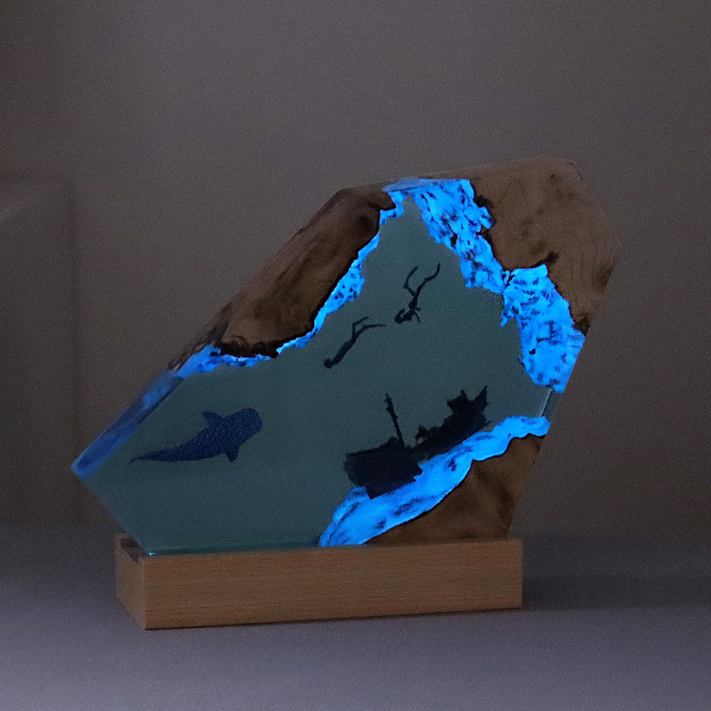 Lampu meja kantor kamar tidur  - Resin Art Ocean ulasan dan harga