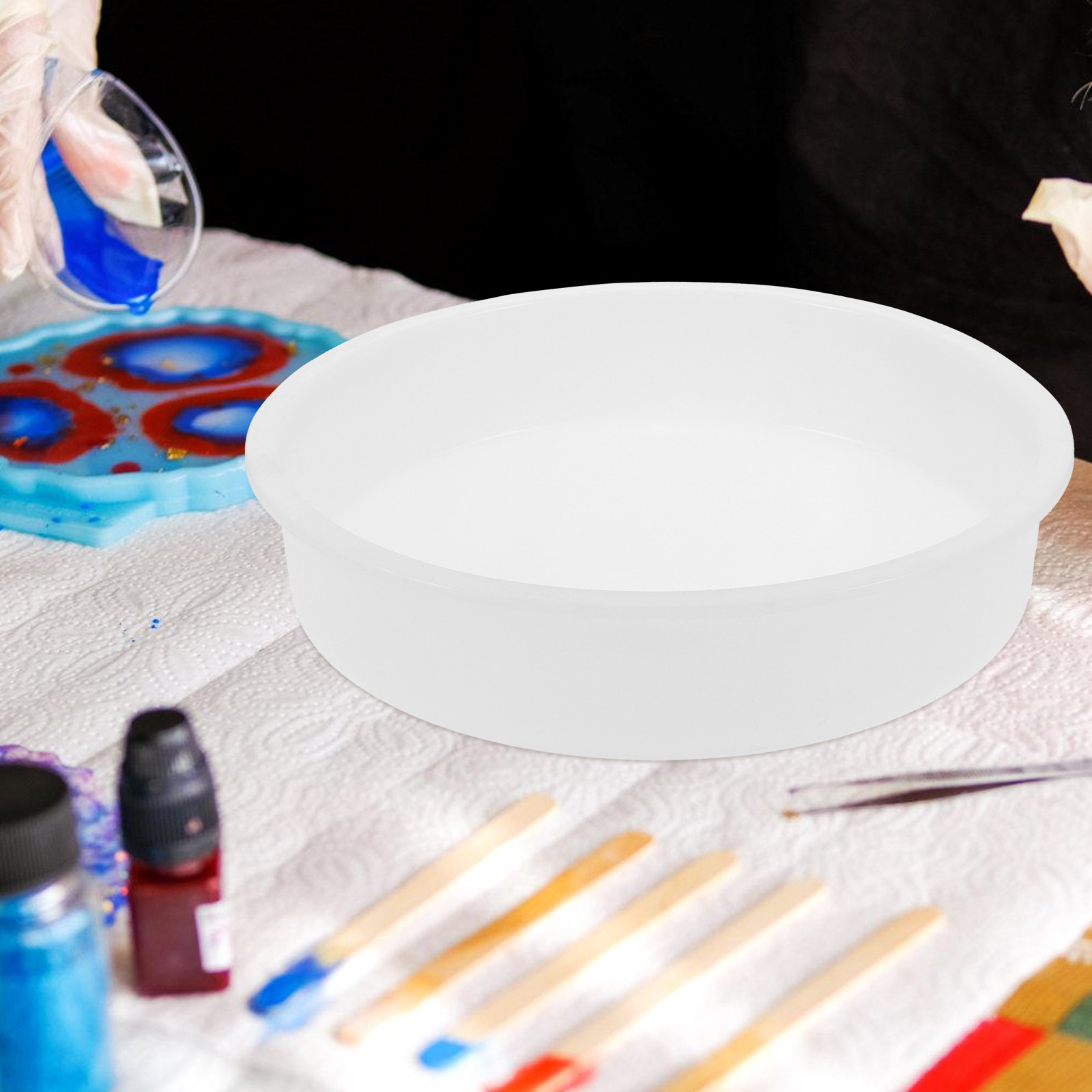 Set Cetakan Silikon Bulat Prem - Resin Art Wooden Tray ulasan dan harga