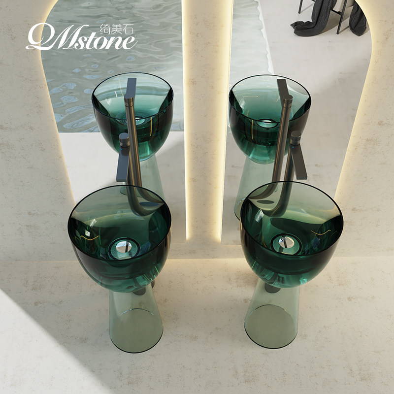 Wastafel Kristal Transparan Be - Resin Art Floor Design ulasan dan harga
