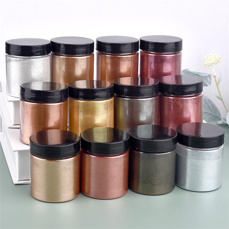 50g kilau logam emas perak war - Resin Art Letters ulasan dan harga