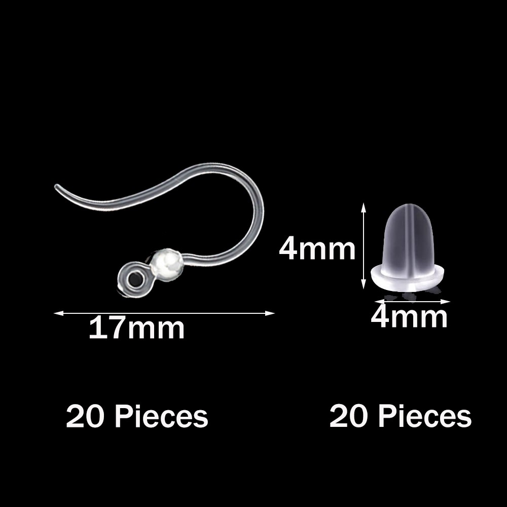 40 pcs Pengait Anting Plastik  - Resin Art Essentials ulasan dan harga